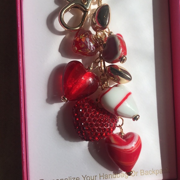 NEW- Persimmon Heart Charm Bag Charm - Picture 3 of 4